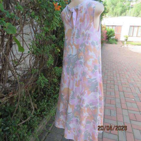 MILADYS sleeveless viscose slip-over tastefully printed A-line dress size 36