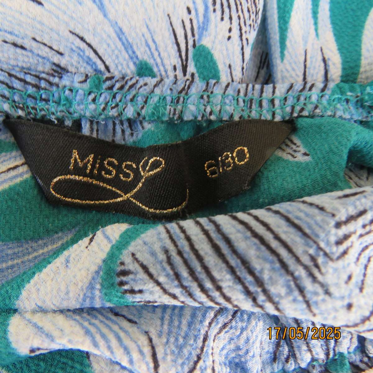 MISS L cool strappy dress size 30 with flare asymmetrical bottom and elasticated waist/