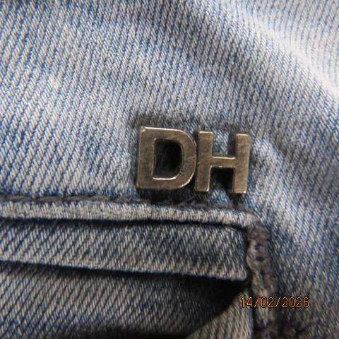 DANIEL HECHTER slim leg blue denim polycotton stretch men's jeans in size 40