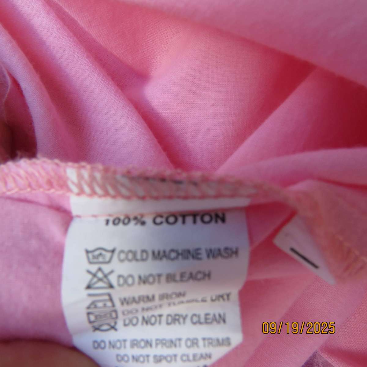 POISE cherry blossom pink long sleeve top in cotton. Size 34