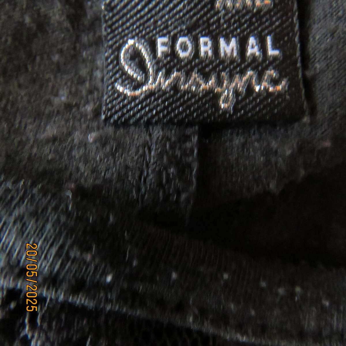 Matte black slip over top with lace front yoke and long sleeve size 42.