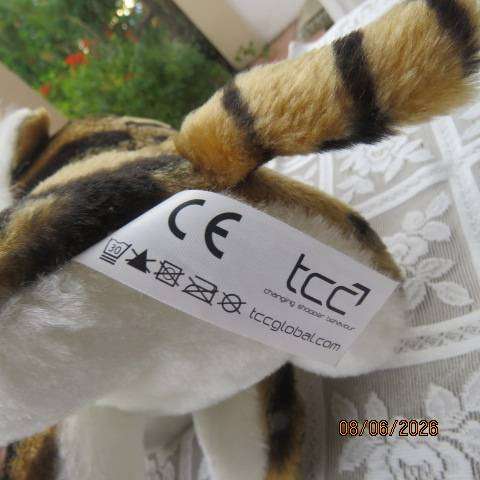 BIG HEADZ tiger collectible plush toy 20cm soft stuffed animal