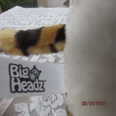 BIG HEADZ tiger collectible plush toy 20cm soft stuffed animal