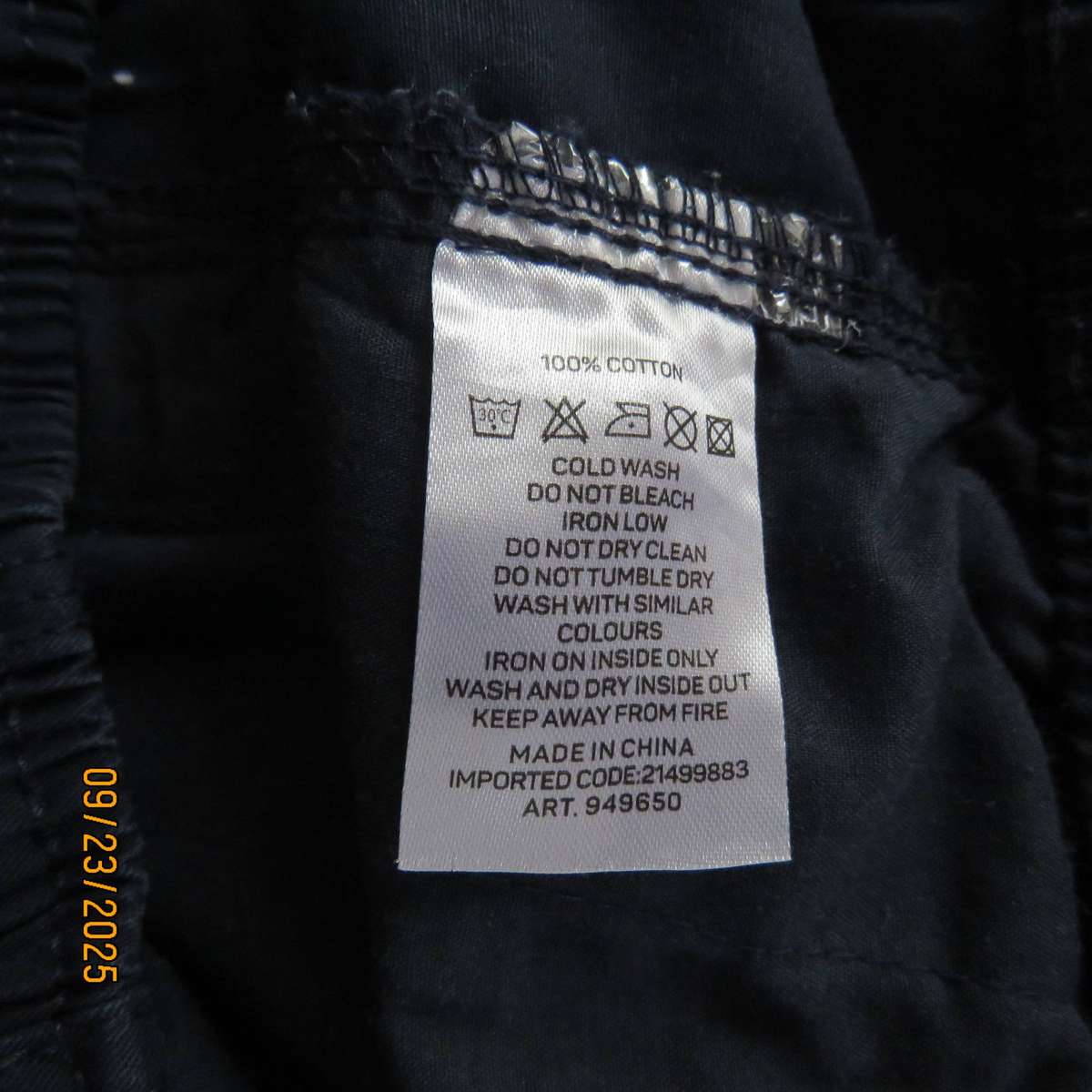 REAL Man navy cotton boxer shorts with pockets in size XL. As new