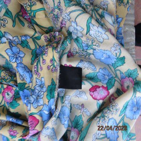California Peach polycotton floral fold-over floor-length nightgown, size 42