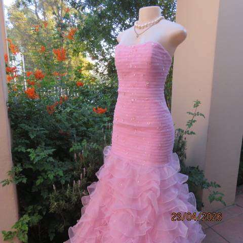 MoriLee Carnation Pink formal evening dress from NY by Madeleine Gardner, size 34