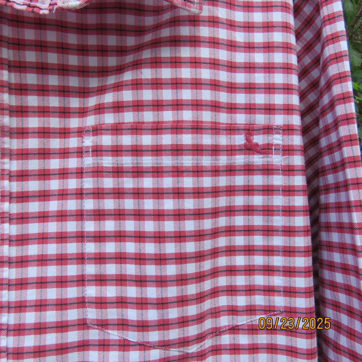 REAL Man red-white-black check long sleeve cotton shirt size 3XL.Worn once.