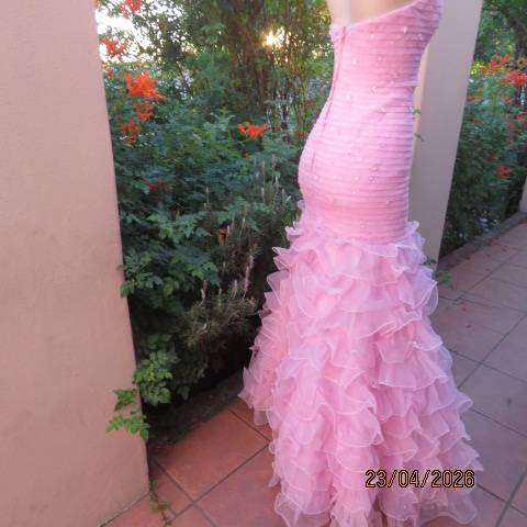 MoriLee Carnation Pink formal evening dress from NY by Madeleine Gardner, size 34