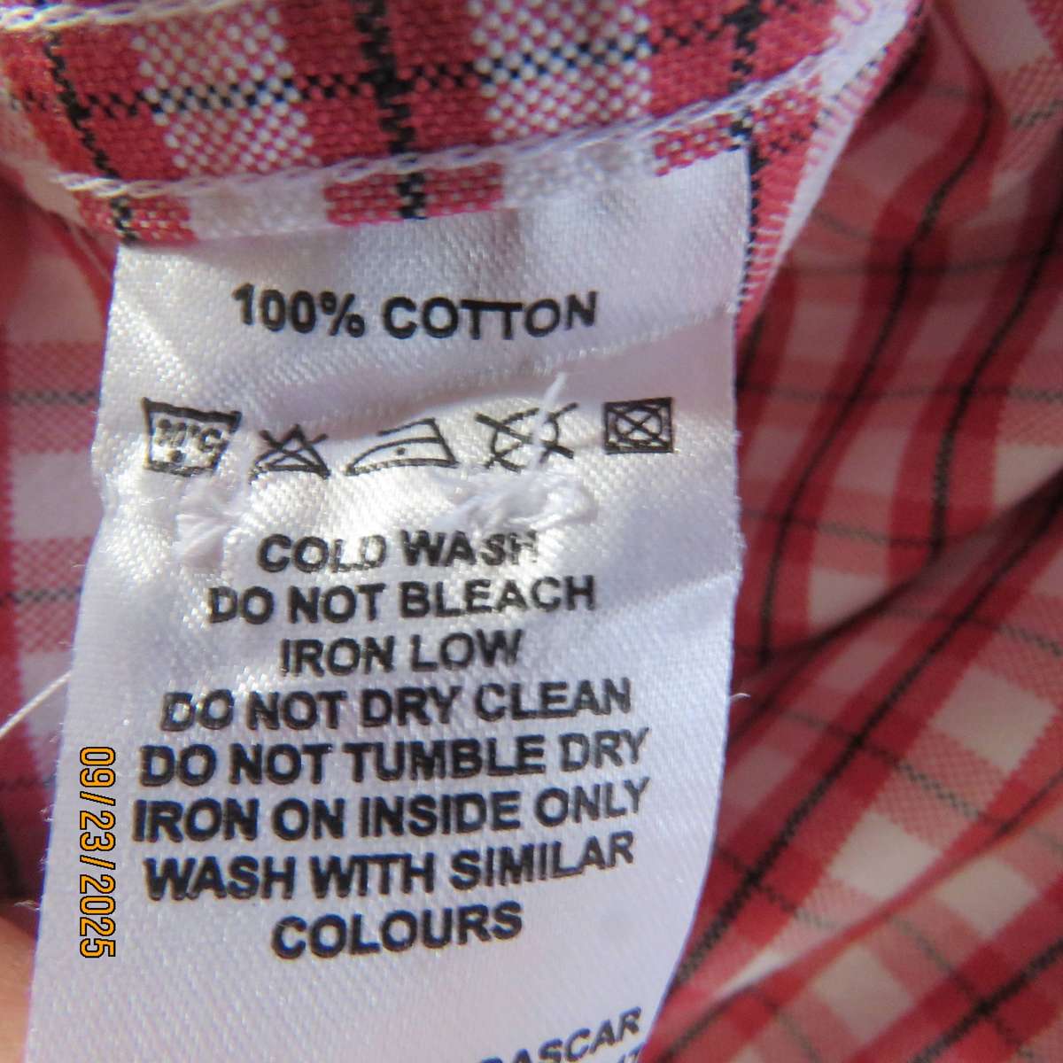 REAL Man red-white-black check long sleeve cotton shirt size 3XL.Worn once.