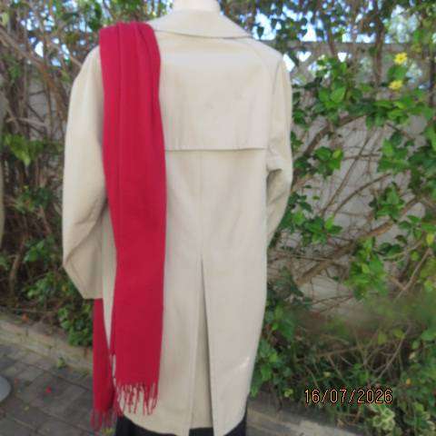 Roy trench coat woven crown crest double breast gaberdine waterproof size 42