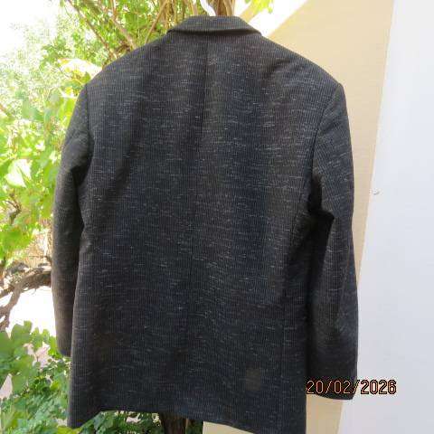 De Havilland men's black and white mottled double-breasted jacket, size 36