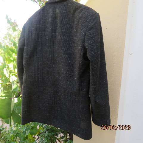 De Havilland men's black and white mottled double-breasted jacket, size 36