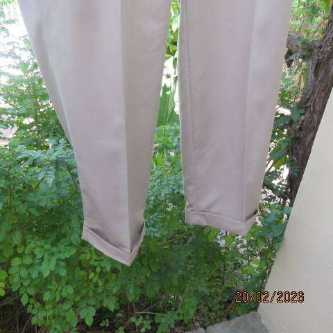 Woolworths men's dark beige pleated dress pants size 38 polyester-viscose blend
