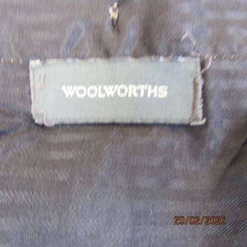 Woolworths men's dark beige pleated dress pants size 38 polyester-viscose blend
