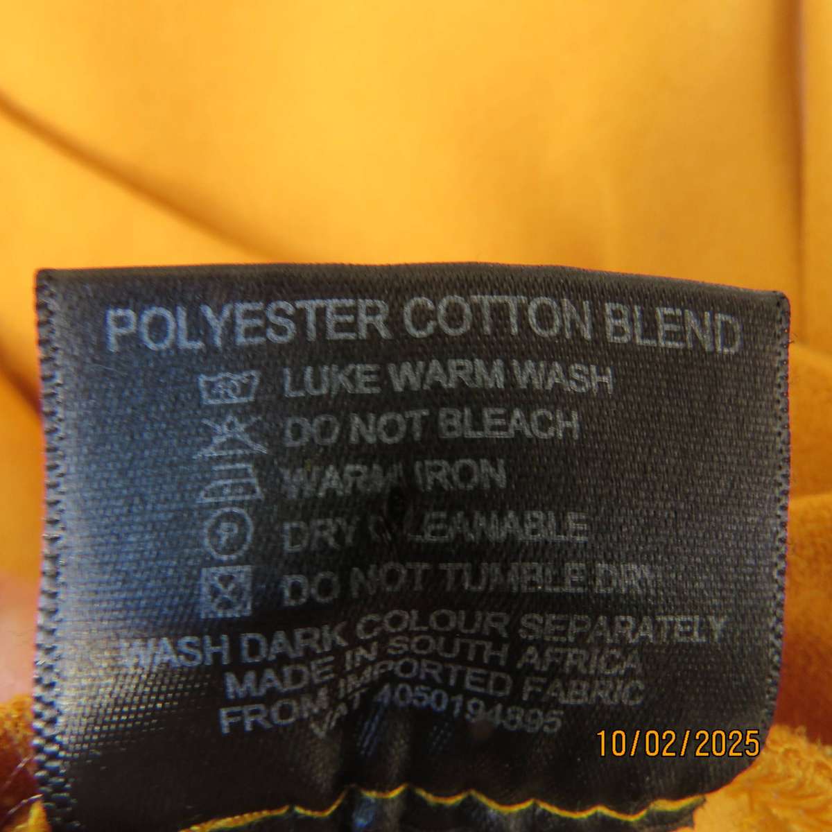 AMERIE mustard stretch textured polycotton dress size 38. Round collar.