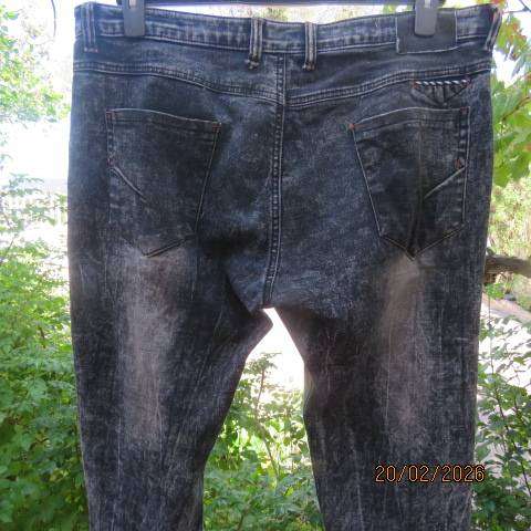 PYREX men's blue colour washed denim jeans skinny fit size 40
