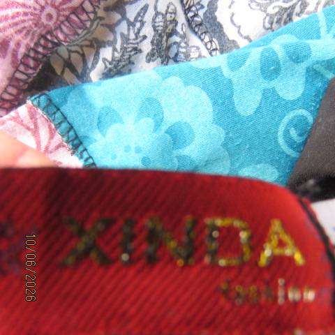 XINDA bohemian ankle length skirt with horizontal colour line pattern, size 38-40