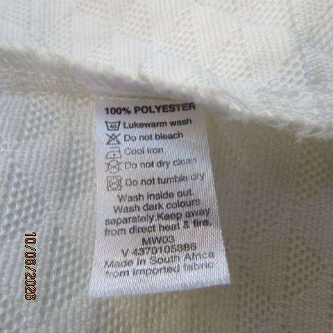 ASPINA white pleated midi skirt from Greece, size 34, polyester fabric with back zip