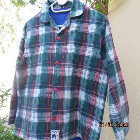 MOONSTRUCK check long sleeve warm casual top for boy size 12-13 yrs.