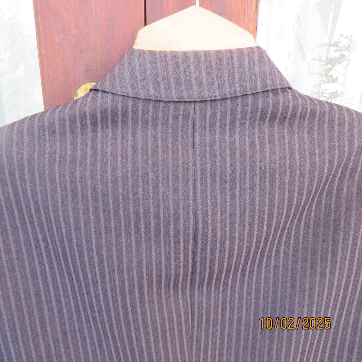 DE HAVILLAND smart dark grey striped double breast dress jacket size 34
