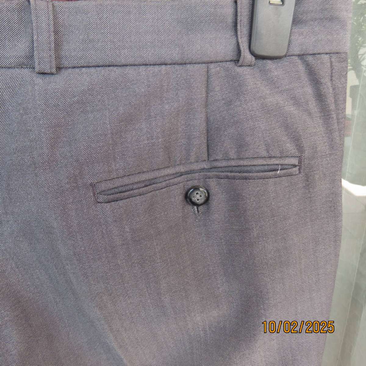 SERVUS light grey dress pants in mohair-wool and trevira. Size 36