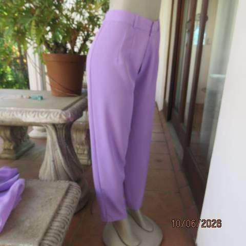 HELENA Paris lilac 3-piece formal outfit with pants, cami & embellished coat size 38