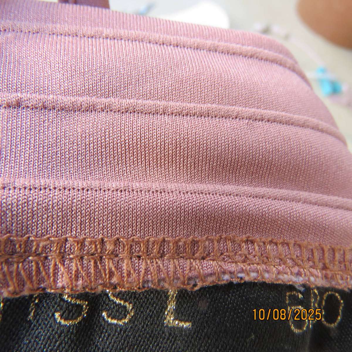 MISS L dusty pink corded stretch polyester strappy bodycon dress size 30