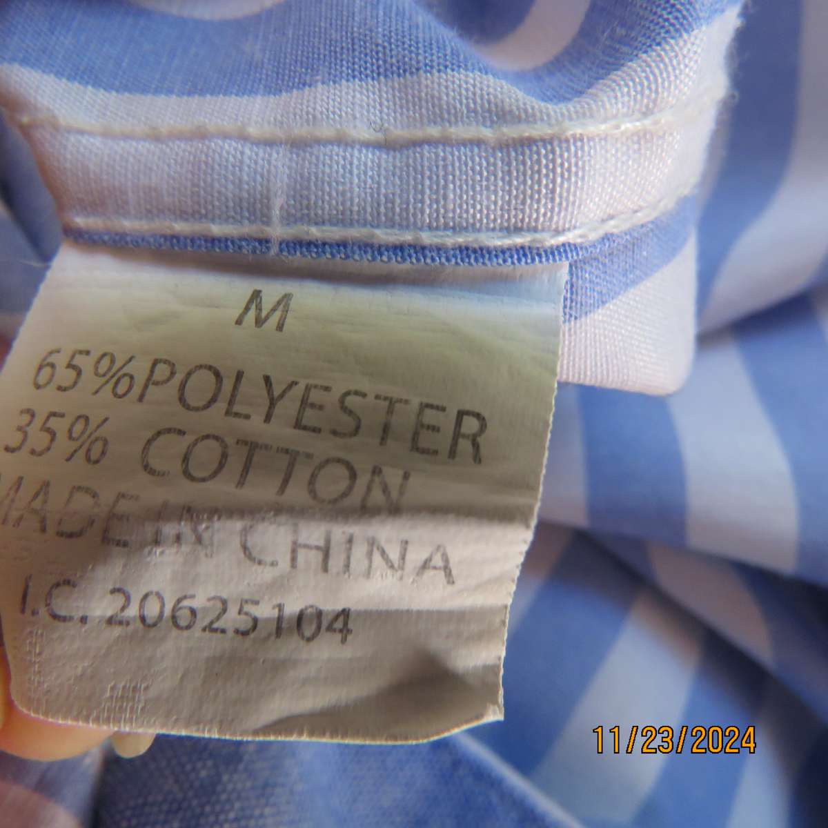 Stunning BRENTONI blue-white vertical striped long sleeve men's shirt size S - 96cm chest.As new con