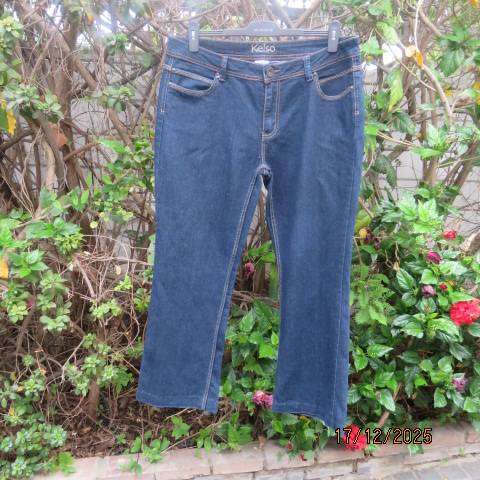 KELSO blue denim polycotton stretch jeans size 40.