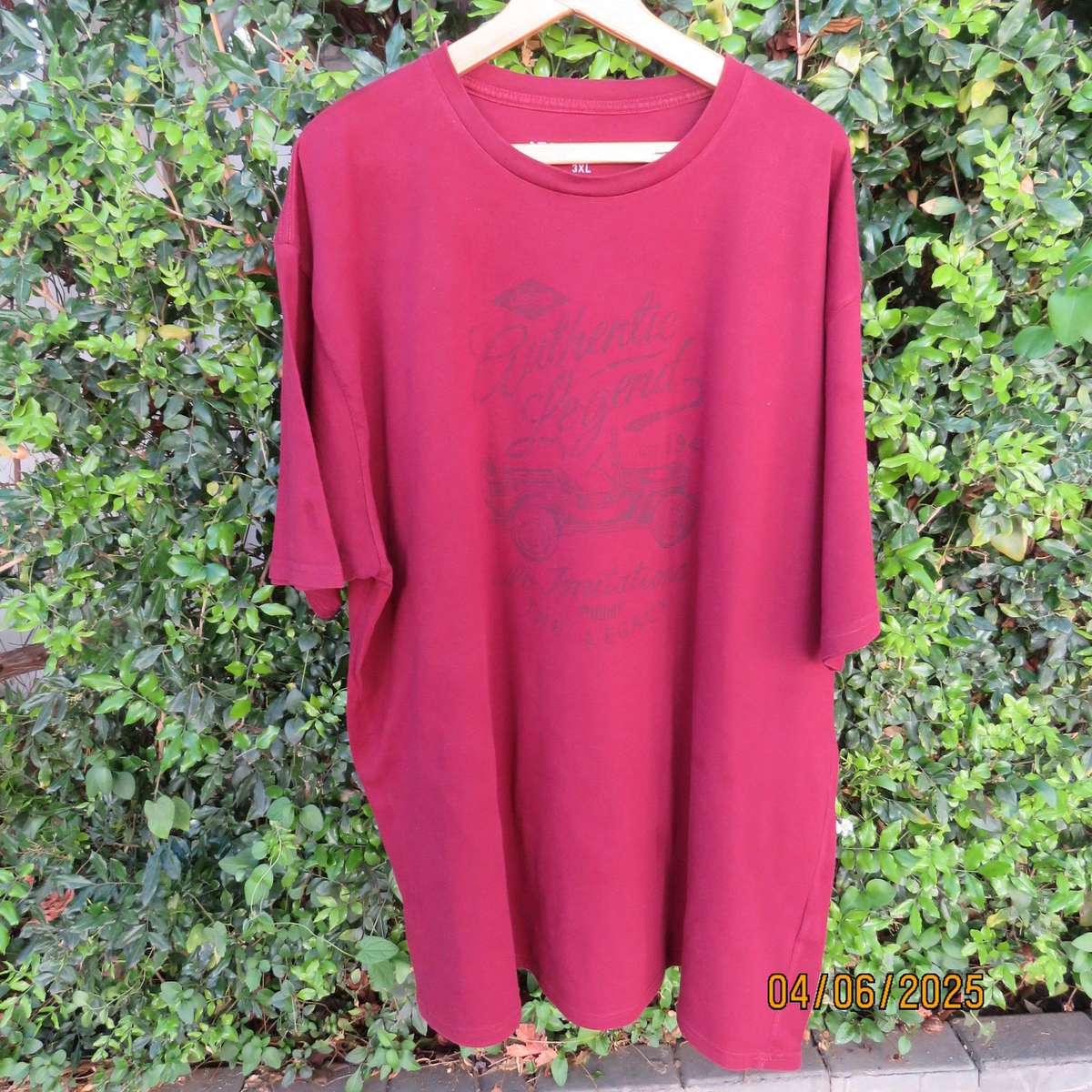 JEEP SPIRIT maroon short sleeve T shirt size 3XL in 100% cotton. As new.