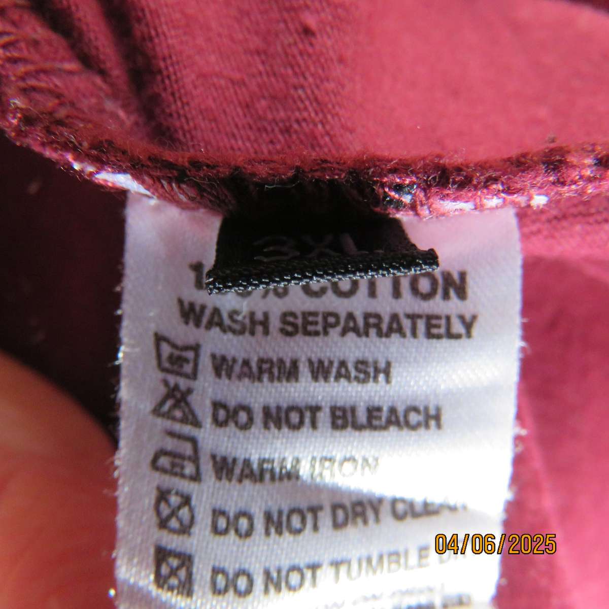 JEEP SPIRIT maroon short sleeve T shirt size 3XL in 100% cotton. As new.