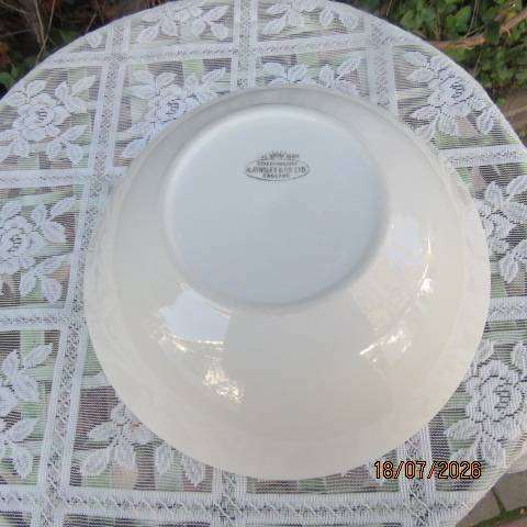 AYNSLEY & Co England from 1869 vintage earthenware serving bowl cream outer brown inner