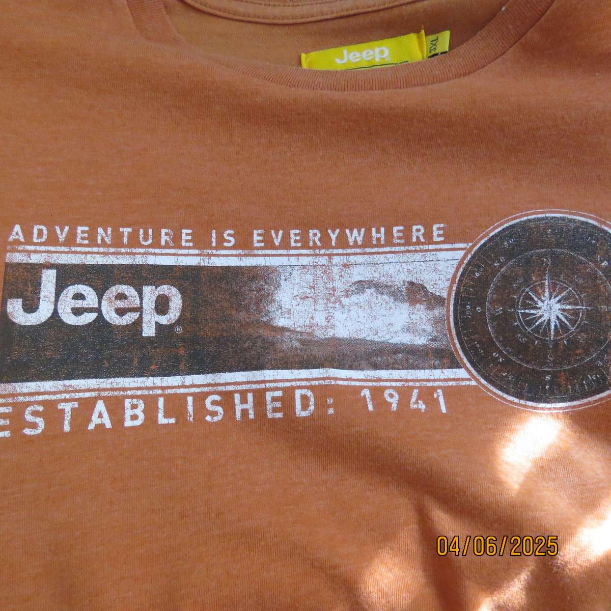 JEEP short sleeve windsor tan colour short sleeve T shirt in polycotton.