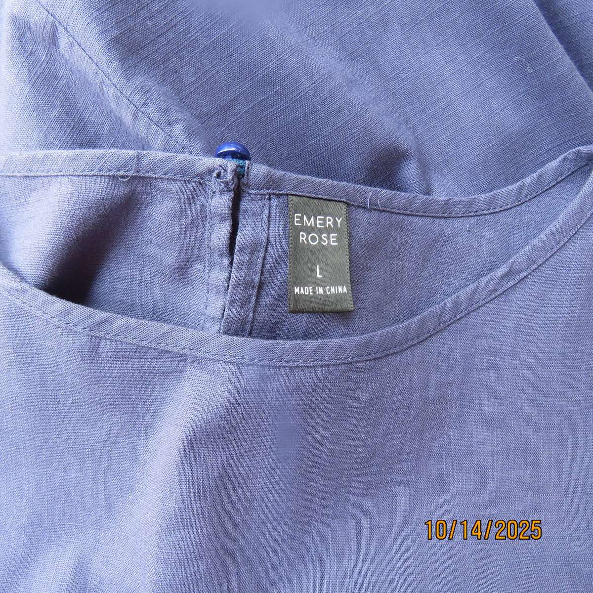 EMERY ROSE spruce blue maxi cotton shift dress in size 38.