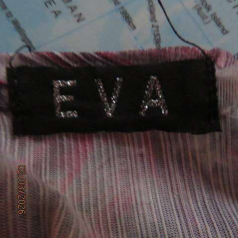 EVA polyester-nylon blend grey-crimson and white marble print top size 38