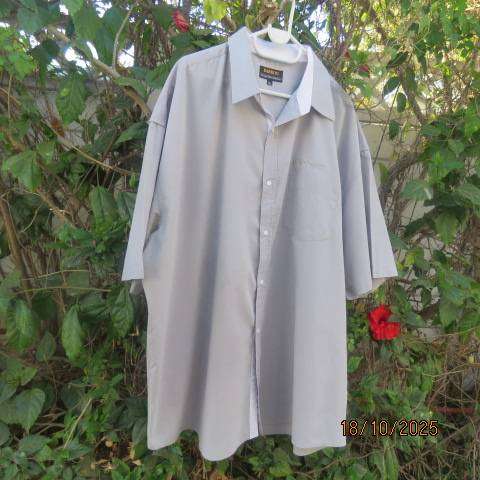 BARRON trout grey short sleeve polycotton shirt size 3XL.
