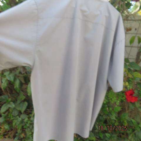 BARRON trout grey short sleeve polycotton shirt size 3XL.