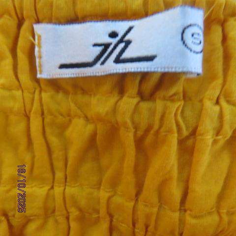 IH amber yellow strappy short dress with sequined top size 26.