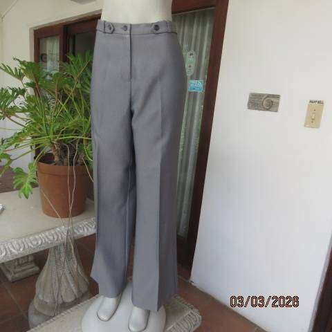 CONTEMPO dress pants in tiny herringbone pattern, size 40, mottled cream-brown