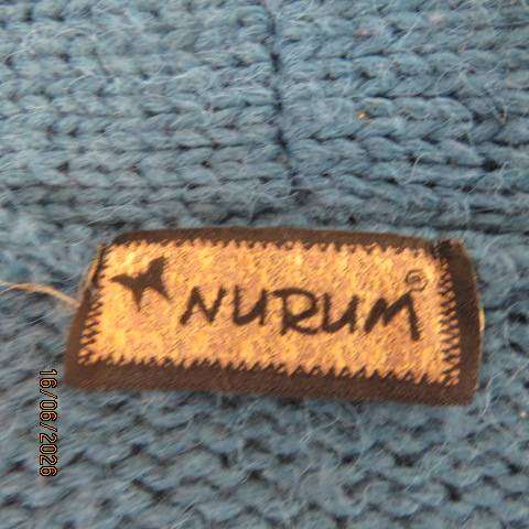 NURUM dark jade acrylic and polyamide knitted long sleeve fold-over cardigan size 36