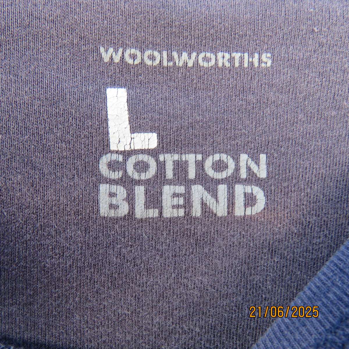 WOOLWORTHS warm long sleeve stretch polycotton pajama top. Size Large