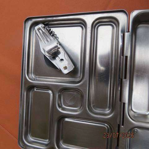 PLANETBOX Rover stainless steel bento lunch box with 5 compartments and unique latch