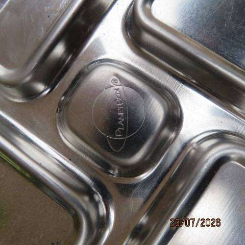 PLANETBOX Rover stainless steel bento lunch box with 5 compartments and unique latch