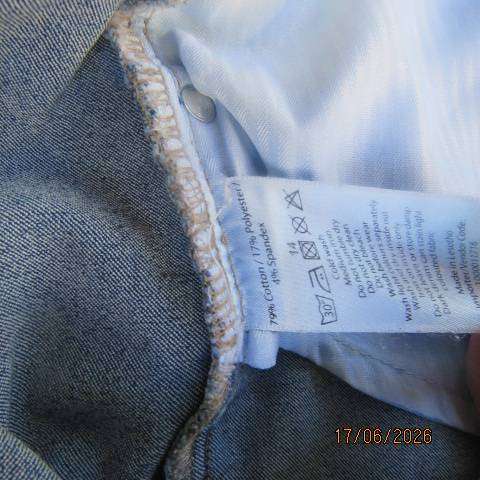 REAL Denim blue stretch polycotton skinny leg jeans size 40
