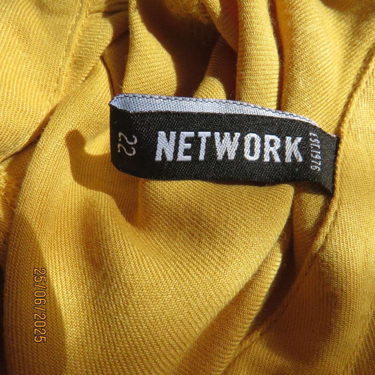 Mustard colour long sleeve soft viscose shirt. Yoked back with pleat. 2 front pockets. Size 46