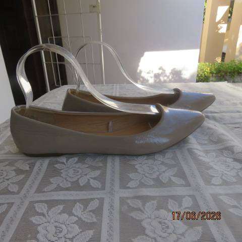 Woolworths beige comfy flats with PU uppers, size 7
