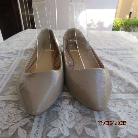 Woolworths beige comfy flats with PU uppers, size 7