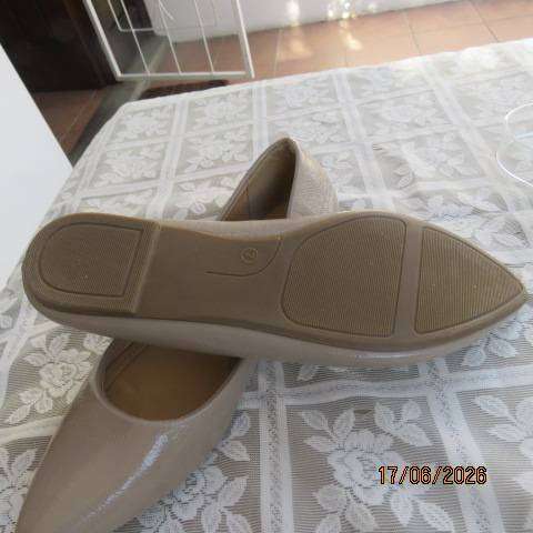 Woolworths beige comfy flats with PU uppers, size 7