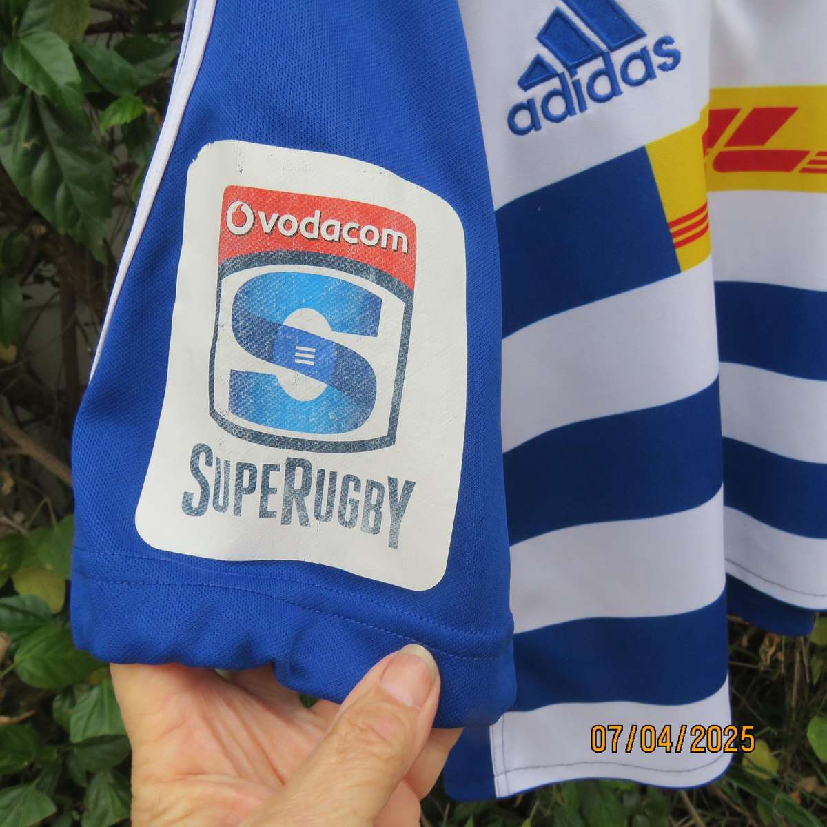 ADIDAS Stormers rugby top DHL in thick polyester stretch. Size XXL.