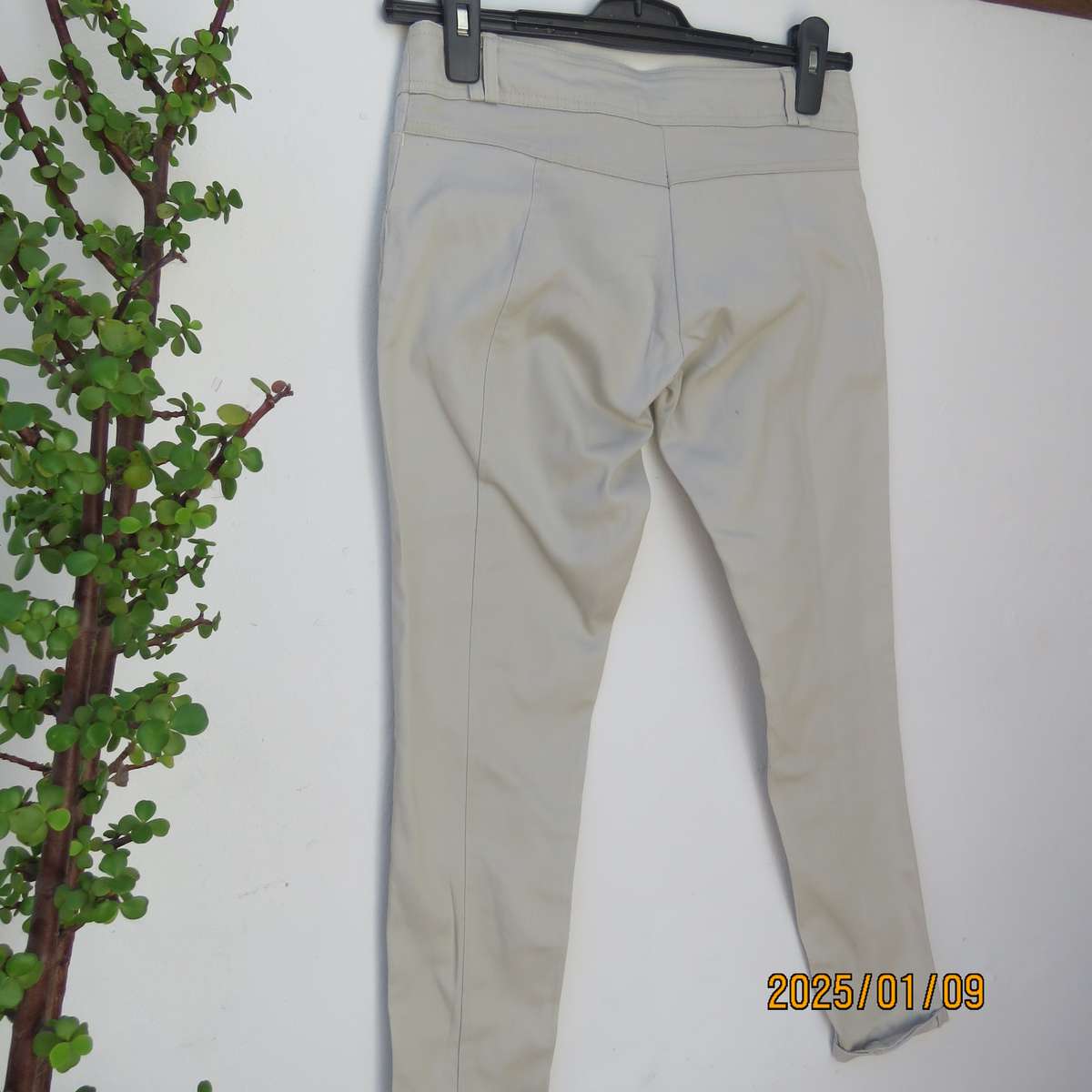 Smart sexy skinny cream stretch cotton RT pants size 30-6. Dummy pockets. Good fit. As new